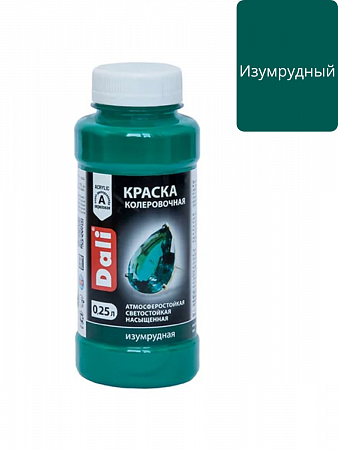 Колер-краска изумрудный 0,25л Дали *12 на сайте Стройсервис
