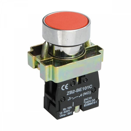 Кнопка LAY5-BA41 без подсветки красная 1з IEK BBT60-BA-K04 на сайте Стройсервис
