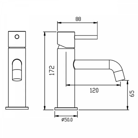 Смеситель для умывальника Black&White черный 016084 GOTA ROCIO