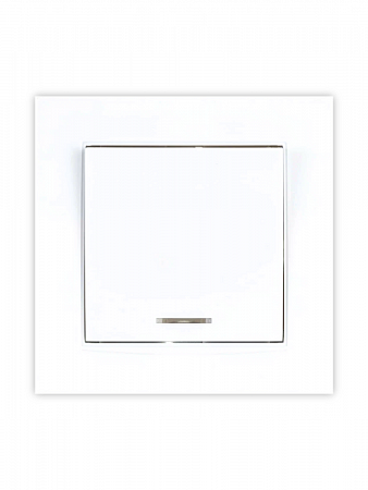 Выключатель 1-кл.СП Бриллиант 10А IP20 бел.с подсветкой 7947397 UNIVersal  на сайте Стройсервис
