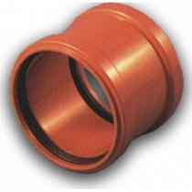 Муфта канализационная ремонтная рыжий Ду160 НПВХ Хемкор на сайте Стройсервис
