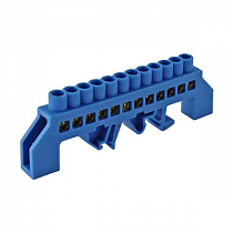 Шина "N" нулевая в изоляторе на DIN-рейку 8x12мм 12 групп  на сайте Стройсервис
