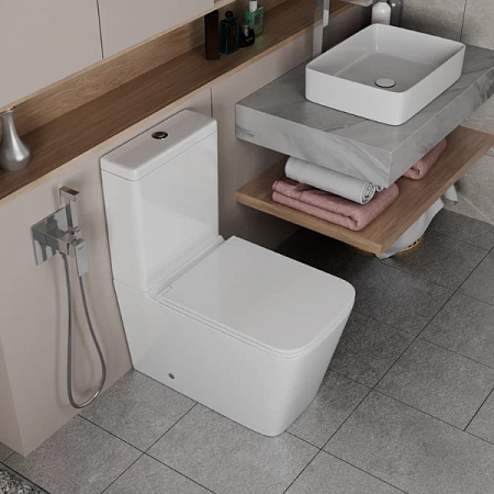 Унитаз-компакт D&K Berlin DT1437016 сиденье микролифт, белый