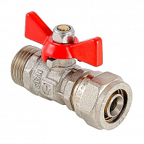 Кран шар. под обжим 16х1/2" НР баб. Valtec  VT.341 на сайте Стройсервис
