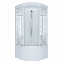 Душевая Кабина  "Стандарт 90*90 Б3" ДН4, ПОЛОСЫ, полукруг, глуб. поддон (9 мест+сифон Е410CL) ЭКСТРА на сайте Стройсервис
