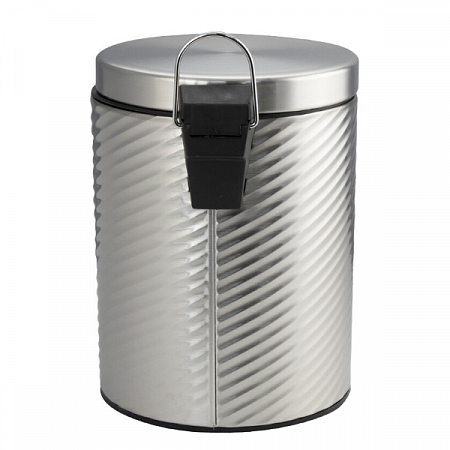 Ведро круглое 5л винтообразное нерж. (хром с педалью) Санакс (2)