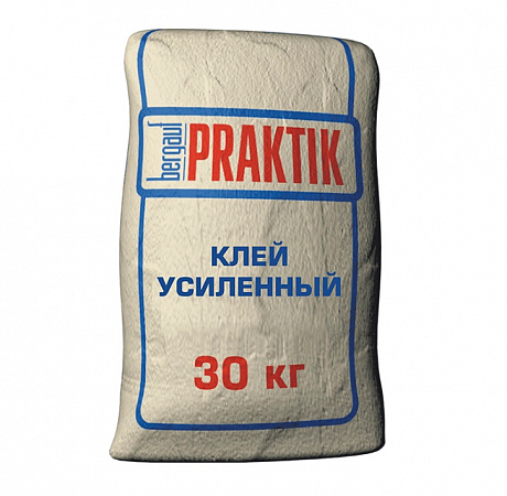 Клей усиленный 30 кг для керамической плитки Bergauf Praktik, 1/48 на сайте Стройсервис
