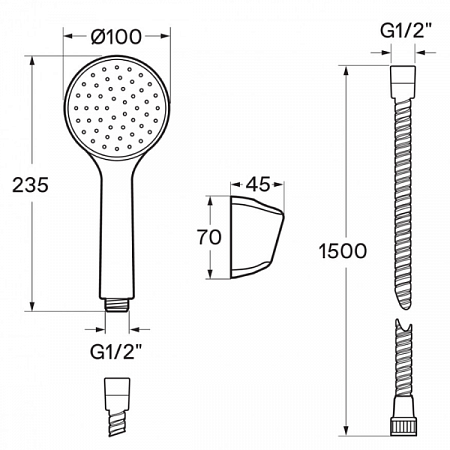 Смеситель для ванны Кант короткий излив, хром WH5A10002C001 Santek