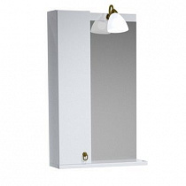 Зеркало 60, 1 светильник,шкаф.,полка, лев., Реймс, Белый НЕ ЗАКАЗЫВАТЬ  на сайте Стройсервис
