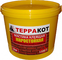 Мастика клеящая жаростойкая "Терракот" 2,5кг д/печей и каминов на сайте Стройсервис
