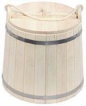 ВЕДРО 18 л  ЛИПА  с крышкой  на сайте Стройсервис
