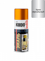Эмаль универсальная зеркальный металлик MIRROR FINISH хром 520мл KU-1033 KUDO на сайте Стройсервис
