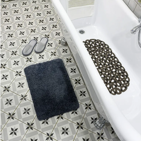 Коврик для ванной Лапша (шенилл) 40х60 серый 75394 Master House (1)