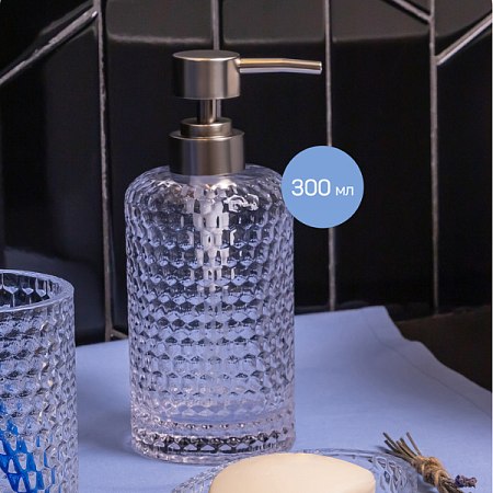 Дозатор д/жидкого мыла Crystal,стекло 75388 Master House на сайте Стройсервис
