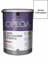 Эмаль "Ореол" для радиаторов отопления термостойкая акриловая для внутренних работ глянцевая белая 1.1 кг на сайте Стройсервис
