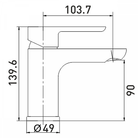 Смеситель для умывальника GROSS AQUA Loft 6241298C (3)