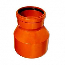 Переход канализационный рыжий Ду160/110  НПВХ Ostendorf на сайте Стройсервис
