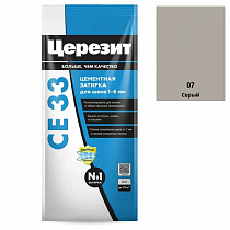 Затирка для  швов СЕ33 Серая 2 кг Церезит*1/12 (2092227) на сайте Стройсервис
