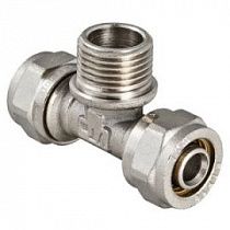 Тройник М/П компресс. 16х1/2"х16 НР  на сайте Стройсервис
