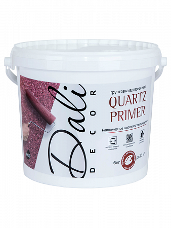 Грунтовка адгезионная акриловая QUARTZ PRIMER 6кг DALI-DECOR на сайте Стройсервис
