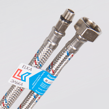 Подводка гибкая для смесителей 1/2" х М10  0,8 м (пара) ELKA на сайте Стройсервис
