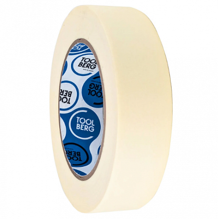 2010140 Лента малярная клейкая на крепированной бумаге, 30мм х 50м, Россия, TOOLBERG на сайте Стройсервис
