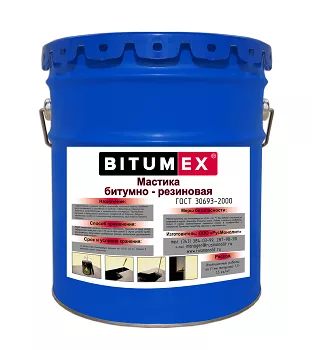 Мастика битумно-резиновая 5кг BITUMEX на сайте Стройсервис
